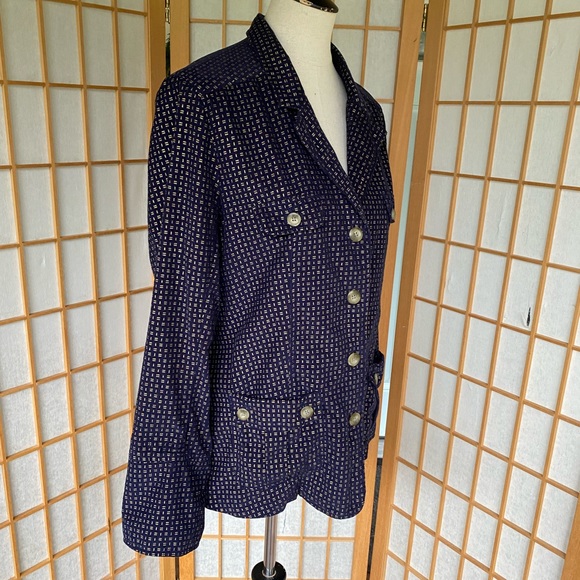 Sundance Lightweight Corduroy Blue and Gold Jacket SZ L - Picture 3 of 14